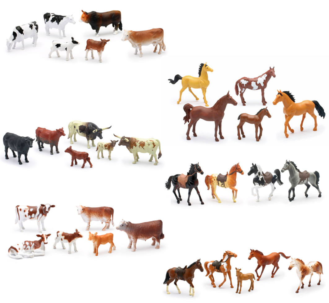 NEW RAY FARM ANIMAL SET = The HORSE RANCHER SET ACCESSORIES BONUS CATS 