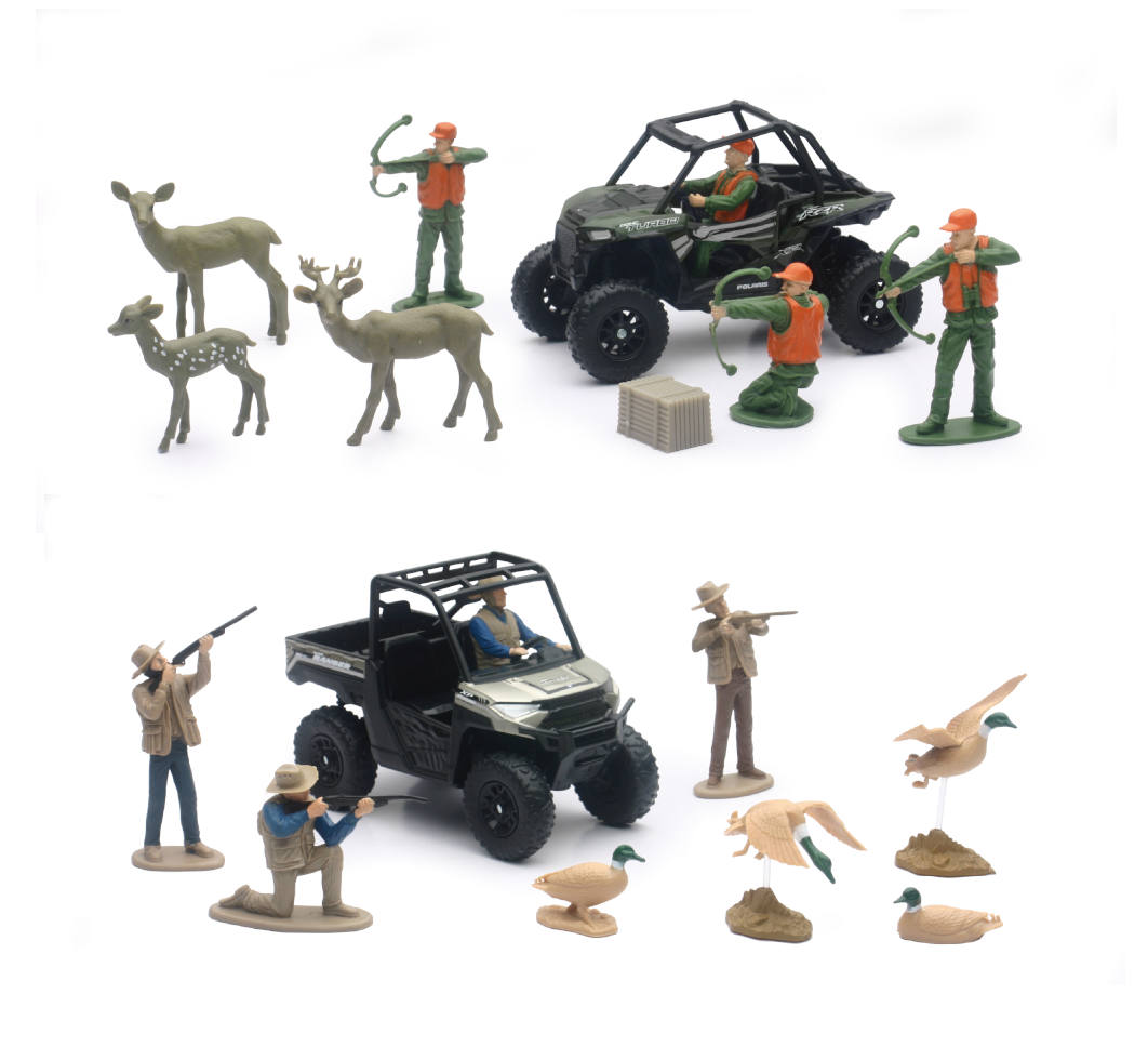 2011 New Ray Toys Wild Hunting Play Set  Bow With 2 Deer 